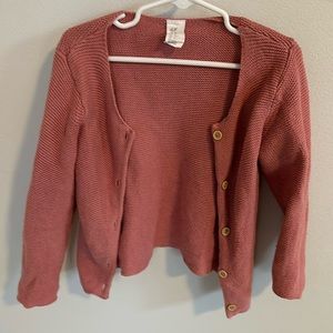 Button up role pink sweater